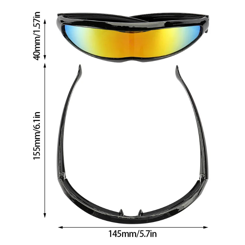 New Futuristic Narrow Cyclops Sunglasses Laser Eyeglasses UV400