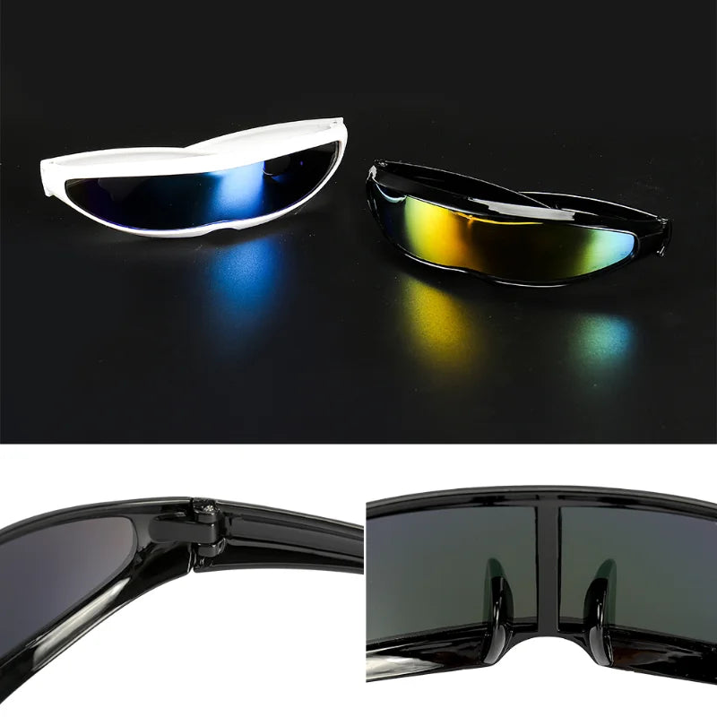 New Futuristic Narrow Cyclops Sunglasses Laser Eyeglasses UV400