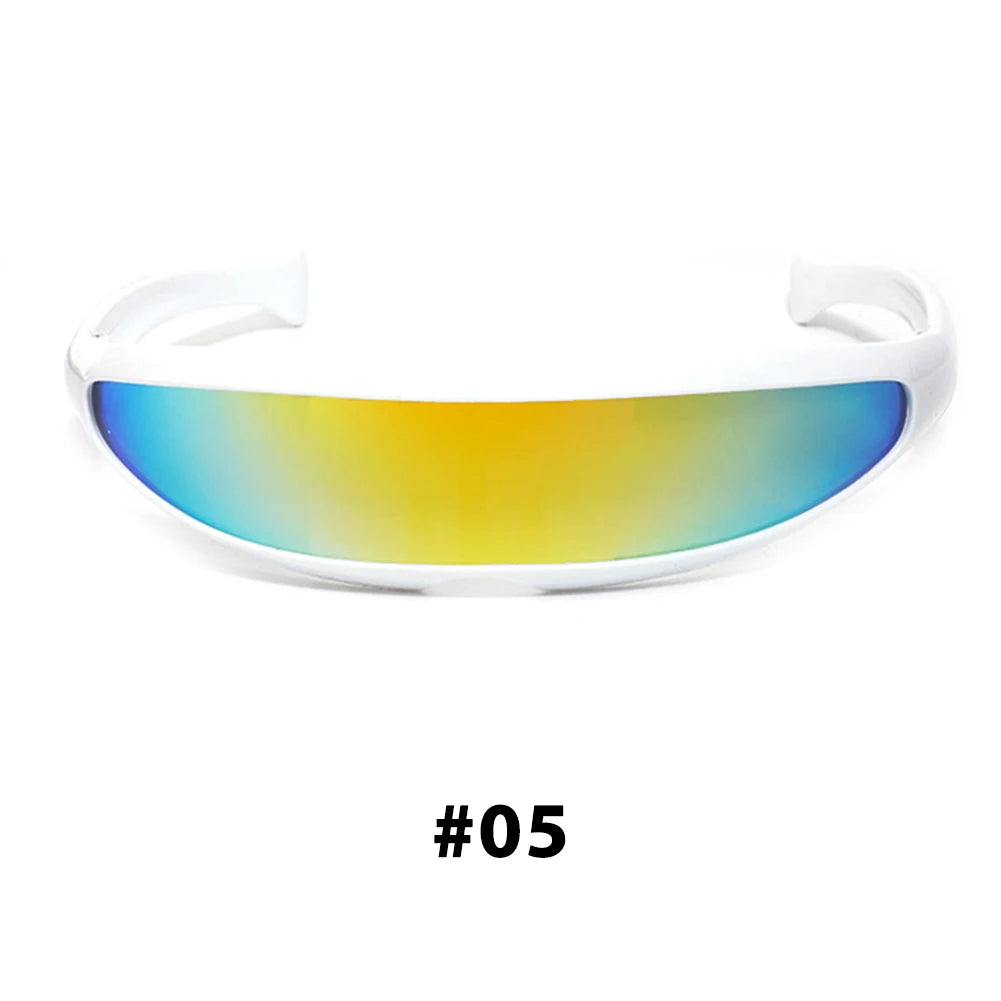 New Futuristic Narrow Cyclops Sunglasses Laser Eyeglasses UV400