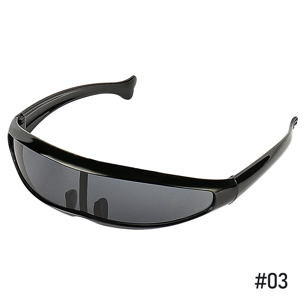 New Futuristic Narrow Cyclops Sunglasses Laser Eyeglasses UV400