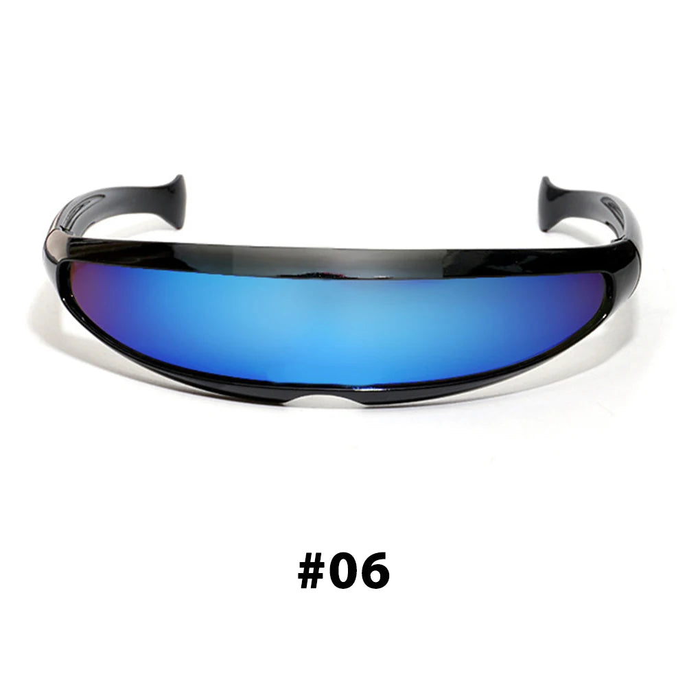 New Futuristic Narrow Cyclops Sunglasses Laser Eyeglasses UV400