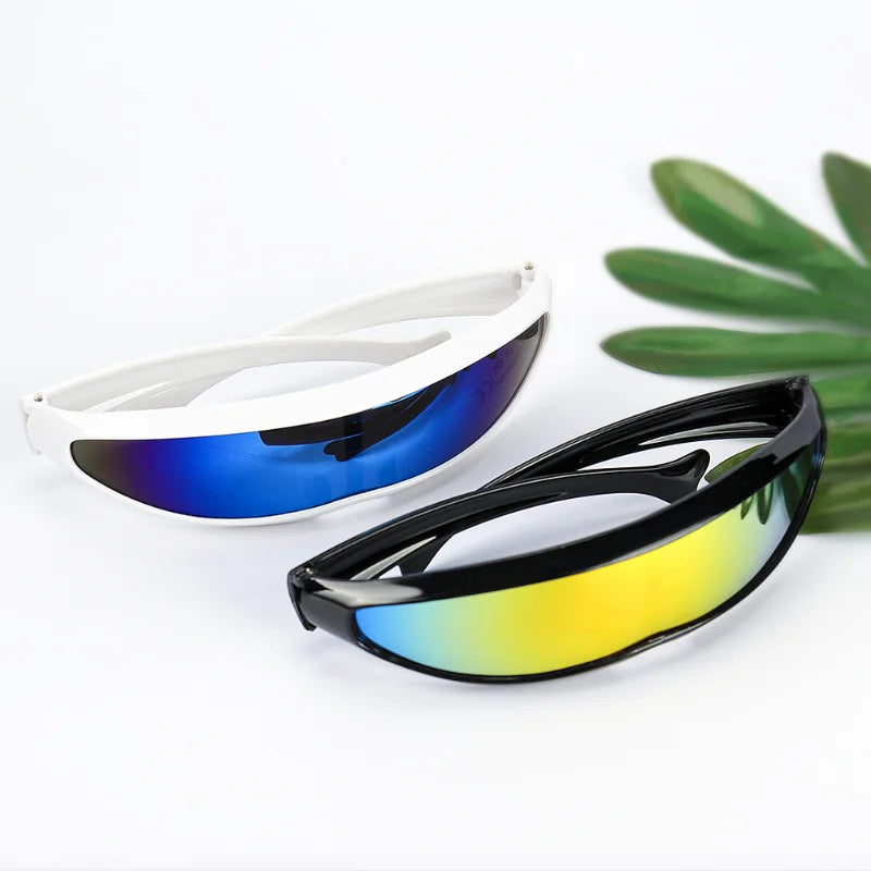 New Futuristic Narrow Cyclops Sunglasses Laser Eyeglasses UV400