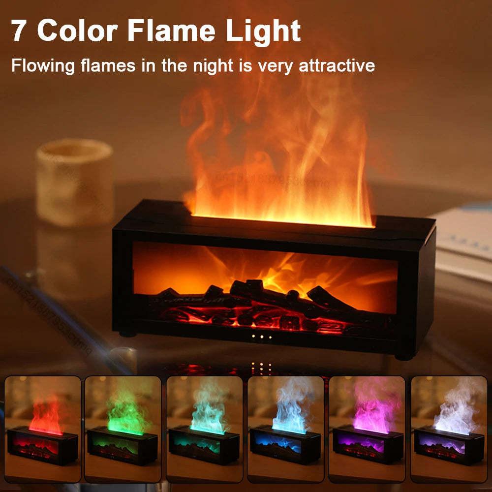 3D Flame Fireplace Machine - Large Fog Home Humidifier