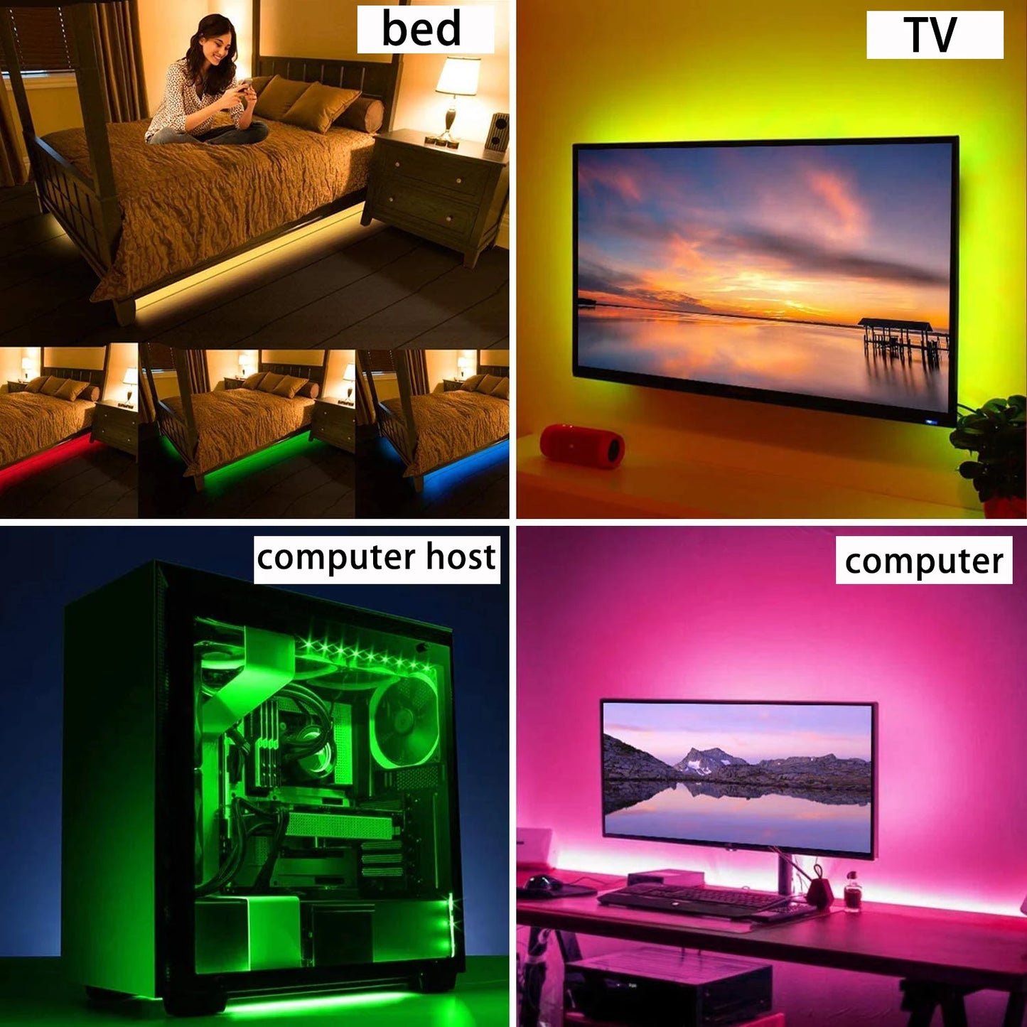 TV Backlight Music Sync USB Powered LED Strip Light