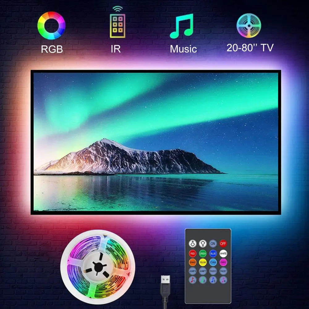 TV Backlight Music Sync USB Powered LED Strip Light
