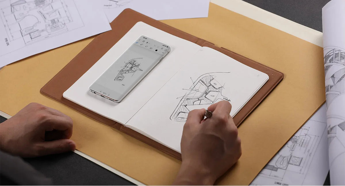 HUION Note 2-in-1 Digital Notebook Drawing Tablet With Battery-free Pen, Bluetooth Wireless Paper Tablet Electronic Writing Pad