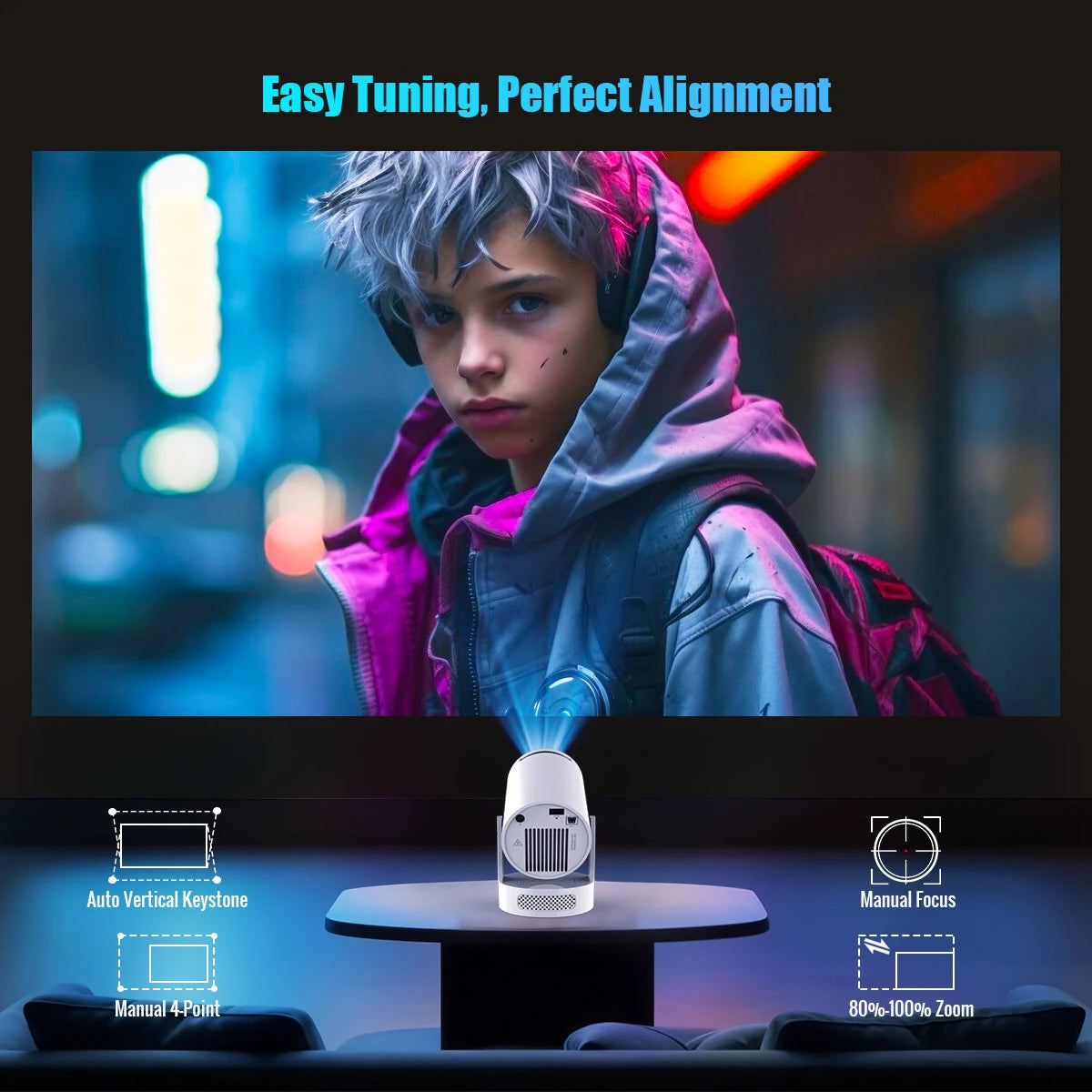 Magcubic Mini  Projector 4K 1280*720P -High- Definition  Home Cinema 🎥