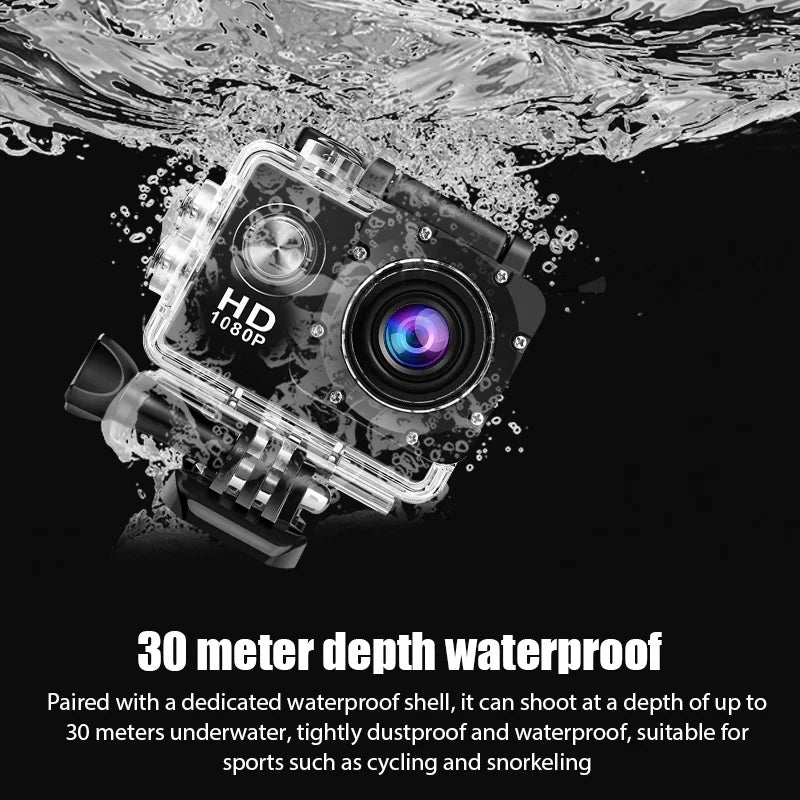 4K Ultra HD Action Camera 3MP 900mAh Underwater Waterproof