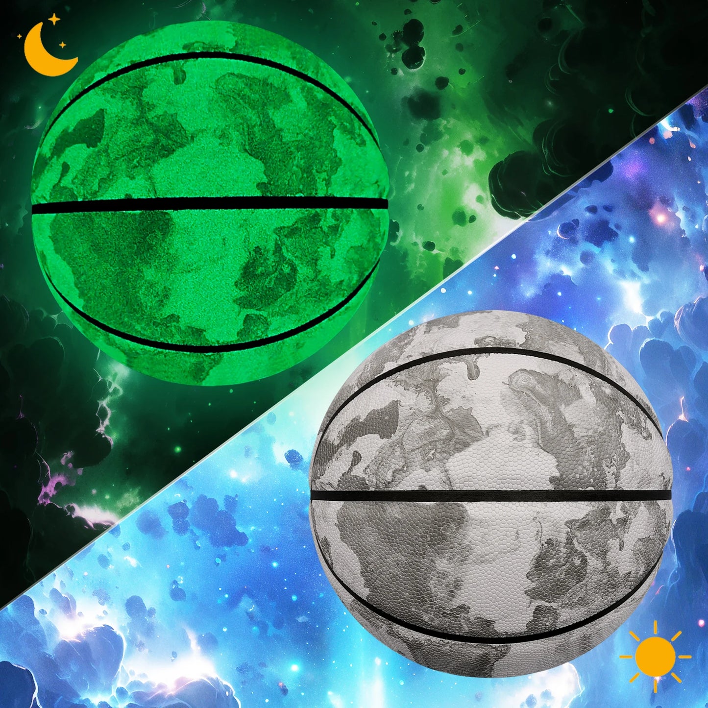 Glowing Green Basketball