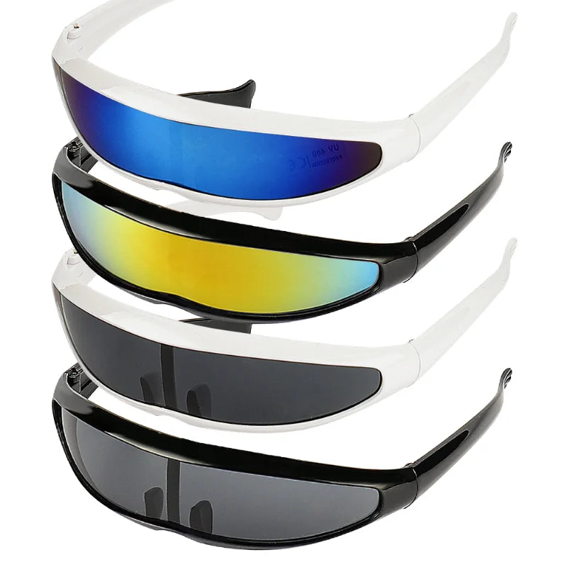 New Futuristic Narrow Cyclops Sunglasses Laser Eyeglasses UV400