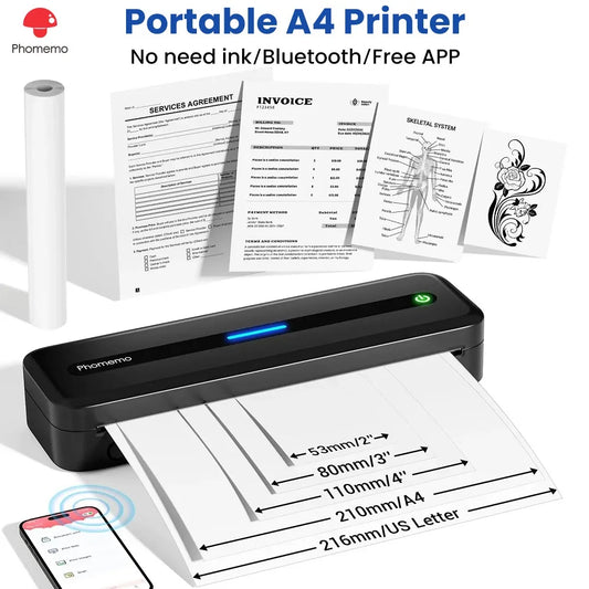 New A4 Portable Printer Wireless M832