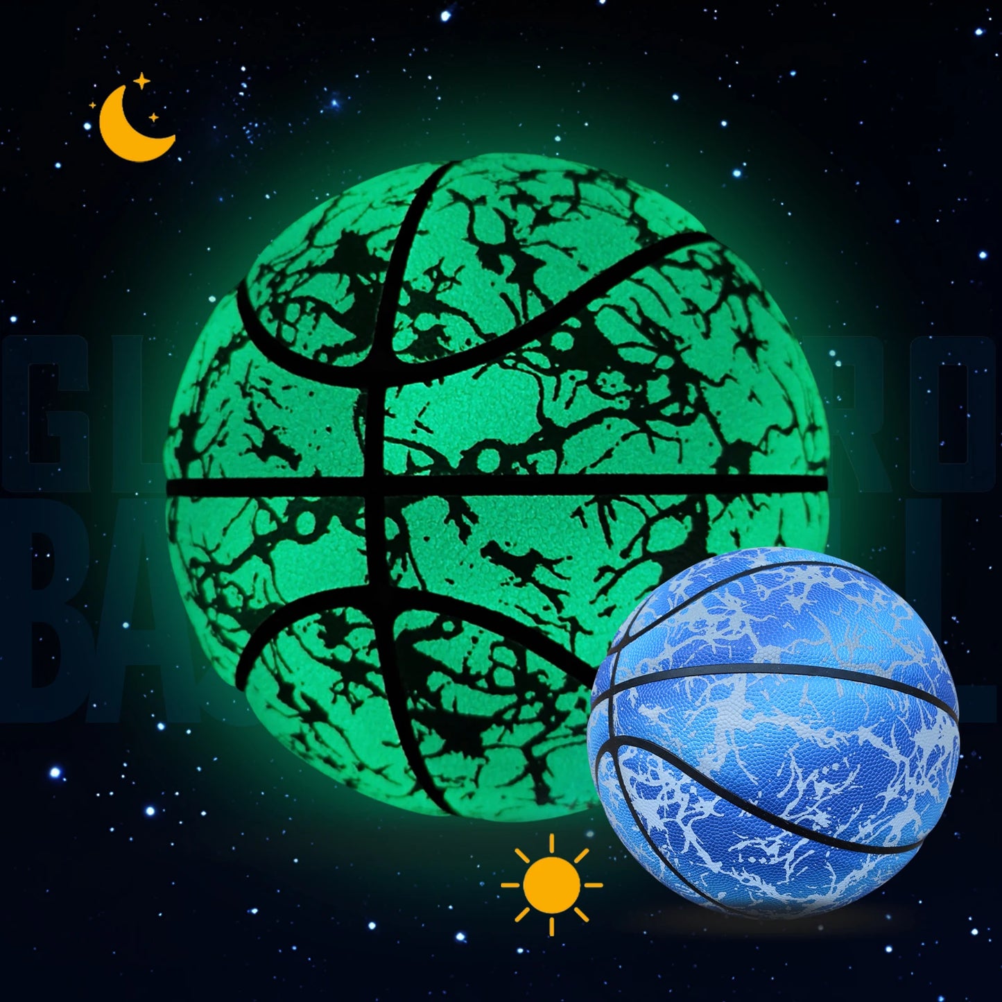 Glowing Green Basketball