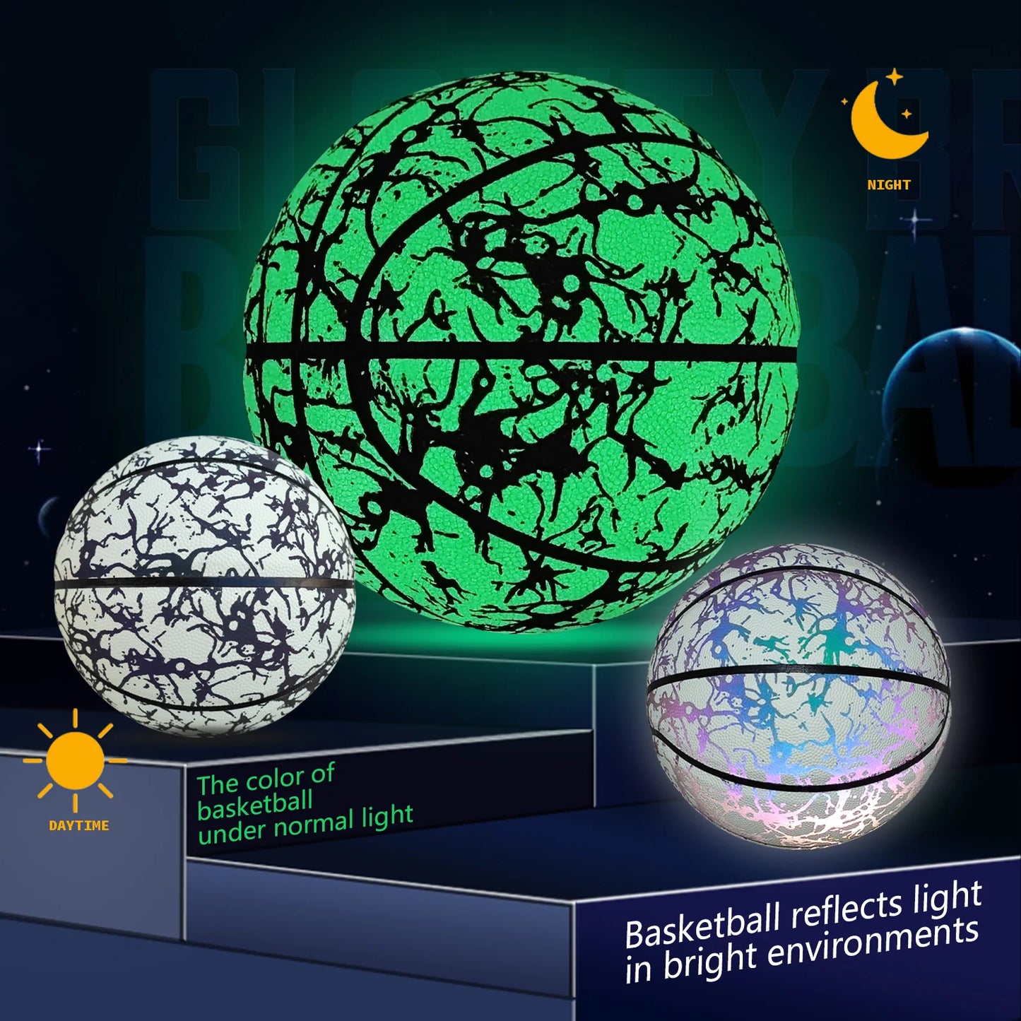 Glowing Green Basketball