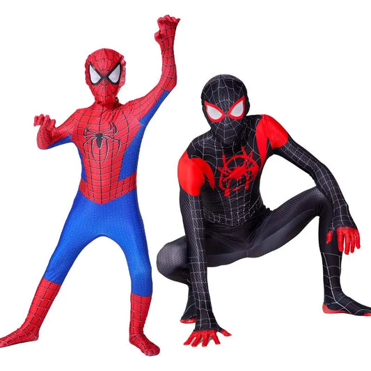 Superhero Spider Man Costume Jumpsuit Miles Spiderman