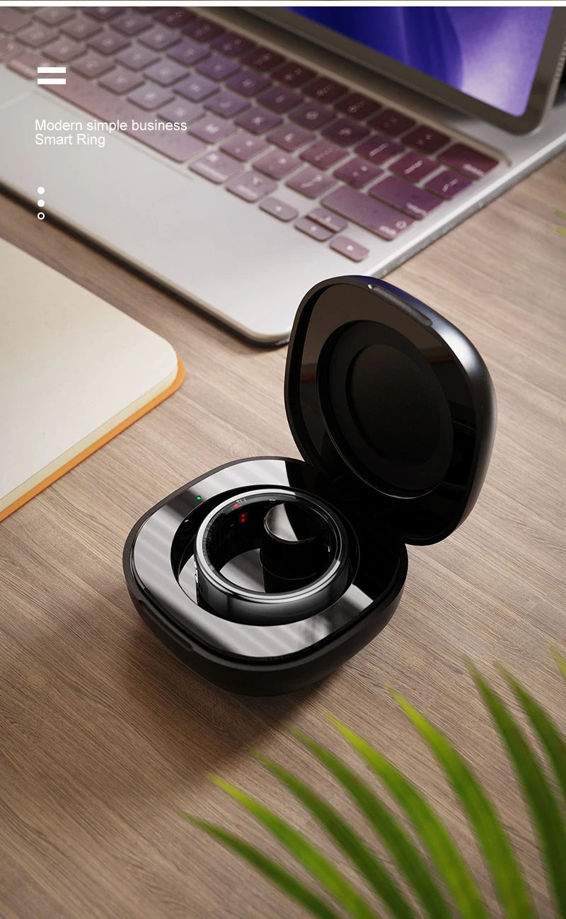 R11C Smart Ring Men Women Display Screen Gesture Swipe Video Smartring Waterproof Heart Rate Sleep Monitor Qring for Android IOS