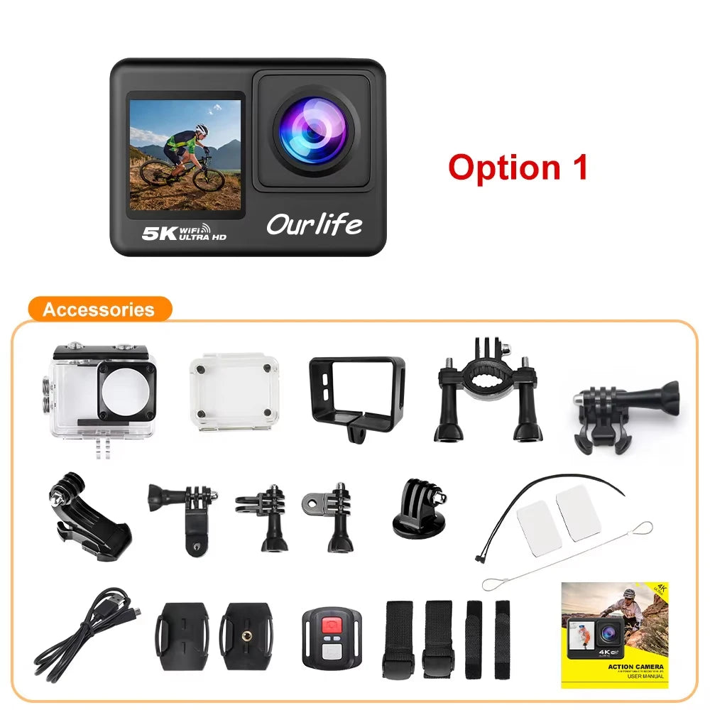 30M Waterproof Helmet Video Recording Sports Cameras